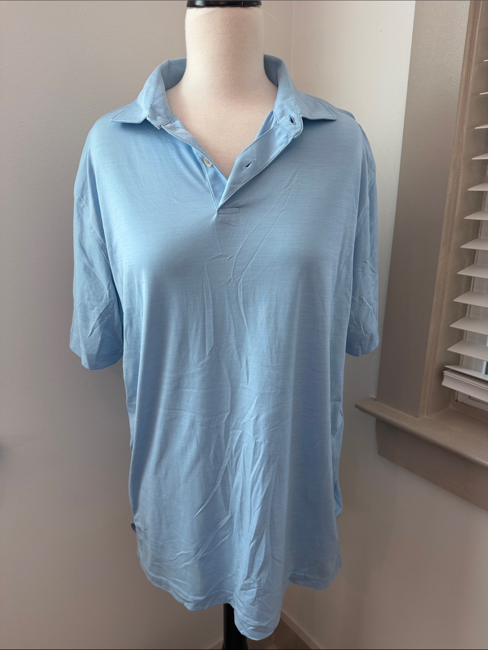 Peter Millar Light Blue Men's Featherweight Polo Shirt